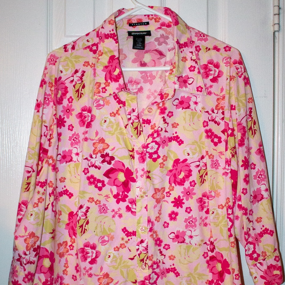 Floral button down shirt